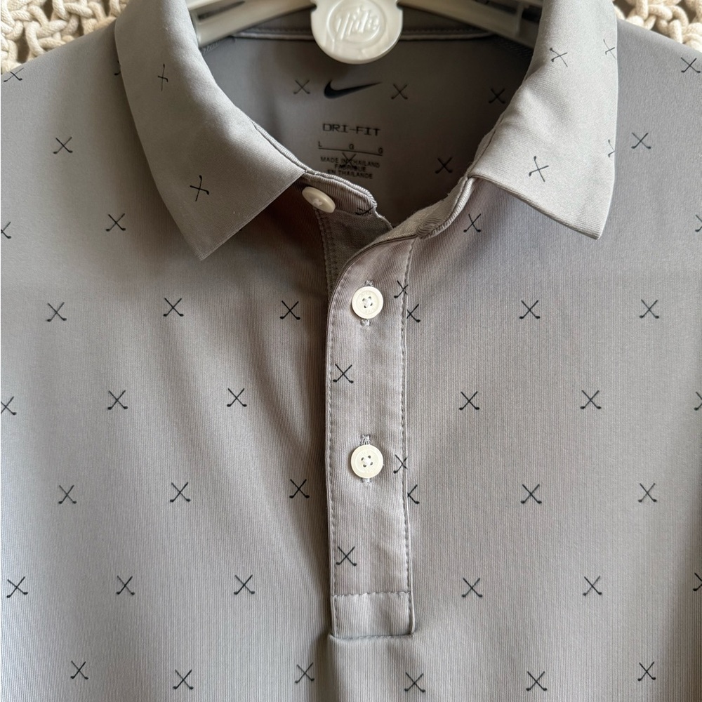 Nike Dri-Fit Golf Polo Shirt - Size L - Grey